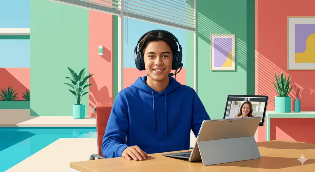 IGCSE Chemistry tutor teaching student online.