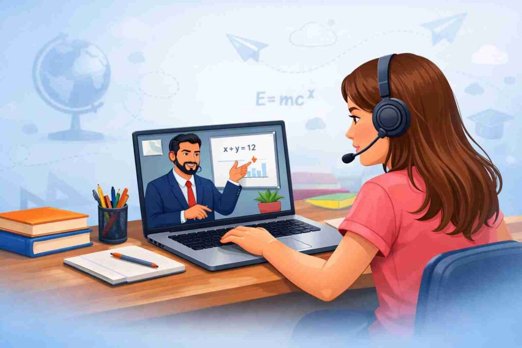 Tuitionadz student‑tutor illustration